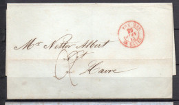 Etats Unis - Nvelle Orleans - Entrée Maritime - " Outre-Mer Le Havre " -  Le Havre - 1845 - 1801-1848: Précurseurs XIX