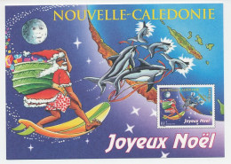 Postal Stationery New Caledonie 1997 Merry Christmas - Dolphin - Surfboard - Comics