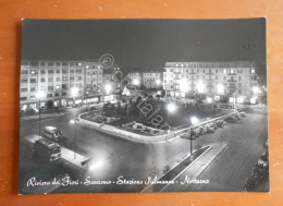 Delcampe - Cartolina Riviera Dei Fiori - Sanremo - Stazione Pulmanns - Notturno - 1956 - Imperia
