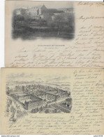 Delcampe - Julot1939 ...  CARLSBOURG ..-- 2 Jolies Cartes Anciennes écrites De L' Etablissement Des Frères . Voir Détails + Bas !! - Paliseul