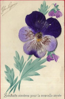 Souhaits Sincères Pour La Nouvelle Année. Fleur Pensée - Neujahr