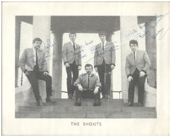 C647/ The Shouts UK Rock`n Roll Group Original Autogramme 25 X 20.5 Cm Ca.1965 - Autogramme