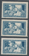HK-320: FRANCE:  N°262* (les Trois états) (252a Et 252b: Gomme 2ème Choix) - Neufs