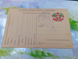 CARTOLINA POSTALE ITALIANA IN FRANCHIGIA REGIO ESERCITO PRIMA GUERRA MONDIALE - NUOVA CON ANNULLO 1° COMPAGNIA TRENO.... - Franchigia