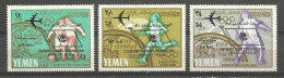 YEMEN 1966 - PREPARACION PARA LOS JUEGOS OLIMPICOS DE MEXICO YVERT 57/59** - Yémen