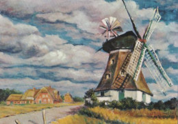 Y13242 - Wyk - Ölgemälde - Mühle Wrixum Auf Föhr - Ca. 1975 - Föhr