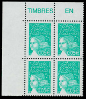 FRANKREICH 2002 Nr 3581IAy Postfrisch VIERERBLOCK ECKE-O X836552 - Neufs