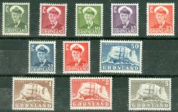 GROENLAND 1950 - Série Courante - Roi Frederic IX Et Navire 11 V. - Ongebruikt