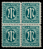 BIZONE AM-POST Nr 25Az Postfrisch VIERERBLOCK X764EE2 - Postfris