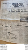 TROIS COULEURS . Hedomadaire Des Sections CROIX DE LORRAINE . 31 Mai 1947 . LE R.P.F Propose ... - Other & Unclassified