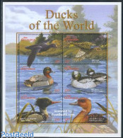 Gambia 2001 Ducks 6v M/s, Mint NH, Nature - Birds - Ducks - Gambia (1965-...)