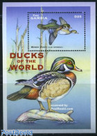 Gambia 2001 Wood Duck S/s, Mint NH, Nature - Birds - Ducks - Gambia (1965-...)