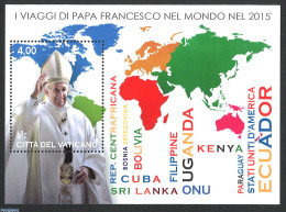 Vatican 2016 Pope Travels S/s, Mint NH, Religion - Various - Pope - Maps - Unused Stamps