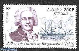 French Polynesia 2018 Arrival Of Bougainville At Tahiti 1v, Mint NH, Transport - Ships And Boats - Nuevos