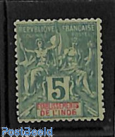French India 1892 5c, Stamp Out Of Set, Mint NH - Ungebraucht