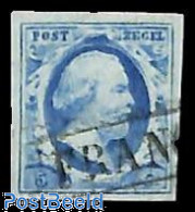 Netherlands 1852 5c, Used, FRANCO-box, Used Or CTO - Gebruikt