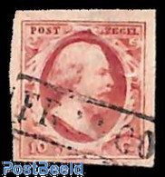 Netherlands 1852 10c, Used, Good Margins, Used Or CTO - Gebruikt