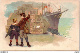 PUBLICITE - Chocolat Lombart, Arrivee Du Bateau - Werbepostkarten