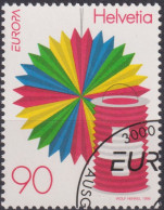 1998 Schweiz ⵙ Zum: 952, Mi: 1654, EUROPA, Nationalfeiertag-Lampions - Oblitérés