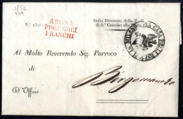 Cover 1852, Stampa Da Milano Il 27.9 Per Borgomanero, Bollo Rosso "ARONA PERIODICI FRANCHI", Raro - Lombardo-Veneto