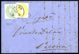 Delcampe - Cover 1862, Brief Mit 2+3 Kreuzer Von Roveredo 10.7. Nach Verona. Signiert Sottoriva, ANK 18+19 - Altri & Non Classificati