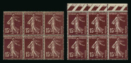 FRANCE - YT 189 Et 189b ** X6 - Type I Et Type II - 2 BLOCS DE 6 TIMBRES NEUFS ** - Neufs