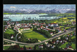 AK Tutzing Am Starnbergersee, Totalansicht Mit Bergpanorama - Tutzing