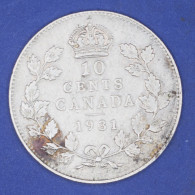 Canada / 10 Cents George V Argent 1931 / 2,33gr KM#23a Silver - Canada