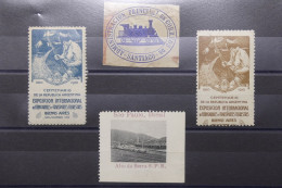 VIGNETTE - Thème Du Train X 4 - Différents Pays - M 17608 - Toerisme (Vignetten)