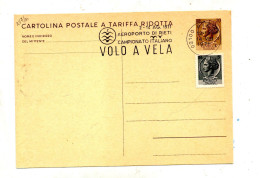 Carte Posta Tete Flamme Rieti Vol  à Voile Planeur - Interi Postali
