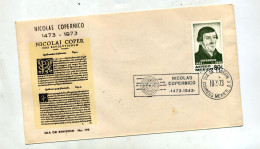 Lettre Flamme Fdc Copernic - México