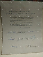 France Papier Dédicace Et Signatures Manuscrites Societe Aluminum Marseille President  Henri Deltrax 1951 - Zonder Classificatie