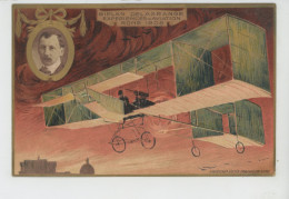 AVIATION - Carte Gaufrée éditée Par LEFEVRE UTILE - Biplan DELAGRANGE - Expériences D'Aviation ROME 1908 - ....-1914: Precursores