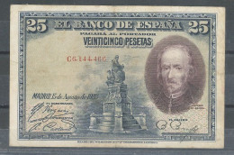 ESPAGNE    -25  PESETAS    -1928  -KP 74b- TB-(F) - 1-2-5-25 Pesetas