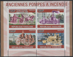 Delcampe - J452 Togo 2010 MI No. 3709-3712 KLB - Feuerwehr