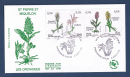 Saint Pierre Et Miquelon - FDC - Premier Jour - YT N° 871 à 874 - Flore Sauvage - Fleurs - Orchidées - 2006 - FDC