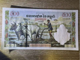 Cambodia, 500 Riels, 1957-1970, Pick 14d, GEM UNC Condition - Cambodge