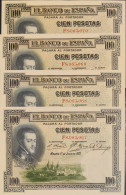 Lot De 4 Billets (suite) [ESPAGNE] - 100 Pesetas (01/07/1925) - Pick 69c (NEUF) - 100 Pesetas