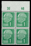 SAAR OPD 1957 Nr 380 Postfrisch VIERERBLOCK ORA X799B8A - Neufs