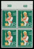 SAAR OPD 1958 Nr 442 Postfrisch VIERERBLOCK ORA X79C4B2 - Neufs