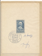 France 1953 N° 940 Journée Du Timbre Surintendant Des Postes Comte D'Argenson 1er Jour Signé Le Jour Par Graveur Serres - Artistenproeven