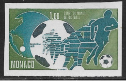 Monaco. Coupe Du Monde De Football Argentine 1978. N°1138a** Non Dentelé. Cote 75€. - Variétés