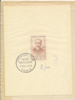 France 1959 N° 1225 Philosophe Henry Bergson Oblitéré 1er Jour Signé Par Le Graveur Serres - Artistenproeven