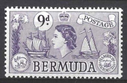 BERMUDA....QUEEN ELIZABETH  II...(1952-22..)....9d.....SG143b.....(CAT.VAL.£12..)......MH.... - Bermuda