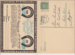 Ganzsache Mit Antwort: FRAUBOES Lotterie Lose Werbung 1926 - Other & Unclassified