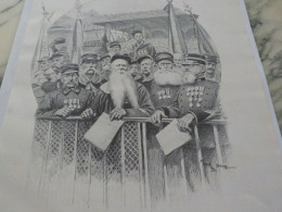 GRAVURE LES GARIBALDIENS A LONGCHAMP 1907 - Autres & Non Classés