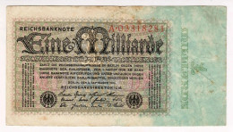 1923 Germany 1 Milliarde Mark 03318281 Paper Money Banknotes Currency - 1 Milliarde Mark