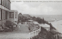 Erquy. Vue De La Plage Du Carroual Depuis L'hotel Des Terrasses. - Erquy