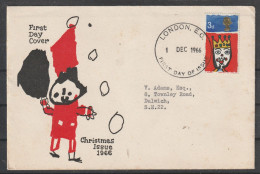 Großbritannien: 1966, FDC Fernbrief, Mi. Nr. 442, Weihnachten, Nach Dulwich.   ESoStpl. LONDON - 1952-1971 Em. Prédécimales