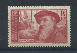 France N° 344* (MH) 1937 - Sculpteur "Auguste Rodin" - Ungebraucht
